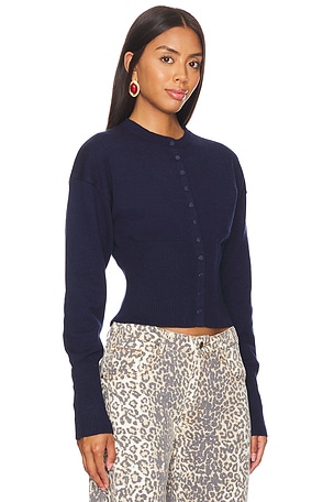 LIONESS Head in The Clouds Cardigan in Navy