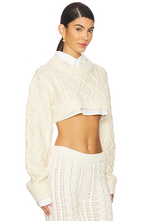 LIONESS Sonny Knit Top in Ivory