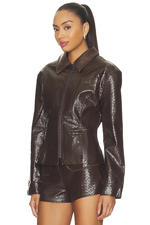 LIONESS Soho Jacket in Brown. Size XXS. Also