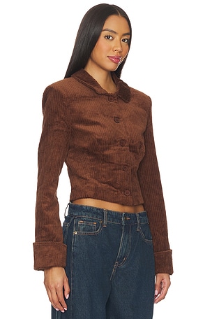 LIONESS Balmy Jacket in Chocolate. Size XXS. Also