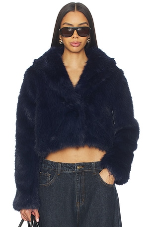 x REVOLVE Madame Faux Fur Jacket LIONESS