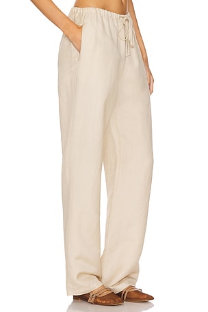 LIONESS Ride With Me Pant in Cream