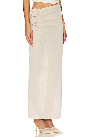 LIONESS Soul Mate Maxi Skirt in Cream