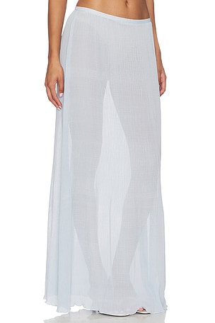 LIONESS Ford Maxi Skirt in Baby Blue