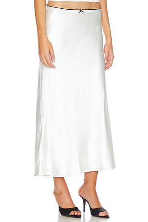 LIONESS Enigmatic Maxi Skirt in White