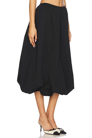 LIONESS Intuition Bubble Midi Skirt in Black