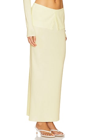 LIONESS Amour Maxi Skirt in Lemon