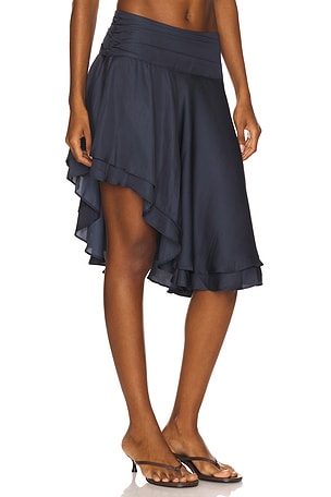 LIONESS Legacy Midi Skirt in Navy
