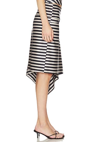 LIONESS Allure Midi Skirt in Cream. Size XXS. Also