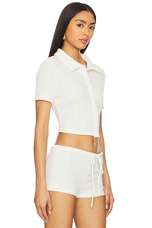 LIONESS Wolfgang Short Sleeve Top in White