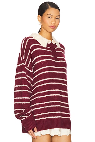 LIONESS Rising Sun Jersey in Burgundy