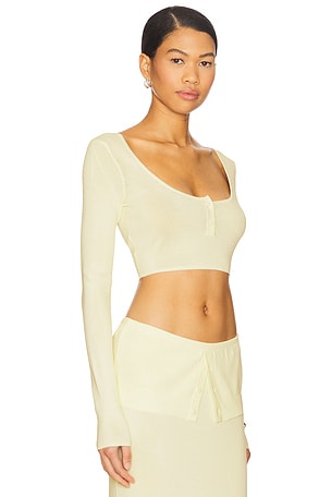 LIONESS Amour Crop Top in Lemon