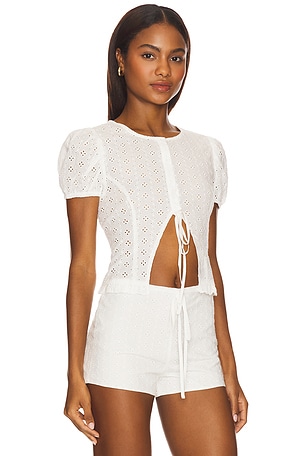 LIONESS Bardot Top in Ivory