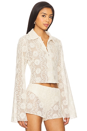 LIONESS Babydoll Top in Cream