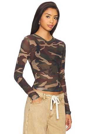 LIONESS The Boulevard Mesh Top in Green