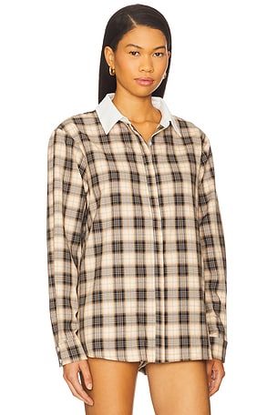 LIONESS Vacanza Shirt in Chocolate