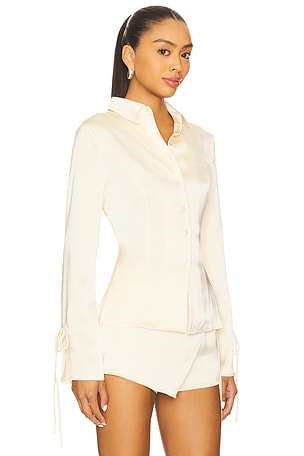 LIONESS West End Girl Top in Cream