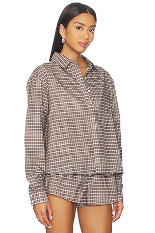 LIONESS x REVOLVE Nirvana Shirt in Chocolate