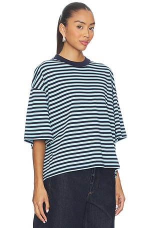 LIONESS Bloom Short Sleeve Tee in Blue. Size S. Also