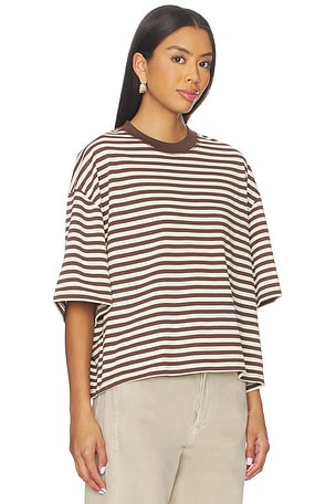 LIONESS T-SHIRT MANCHES COURTES BLOOM en Chocolat