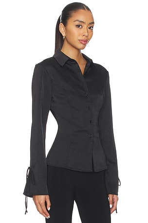 LIONESS West End Girl Top in Black