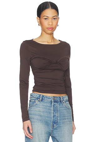 LIONESS Midnight Long Sleeve Top en Chocolat