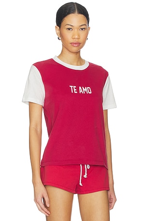 LIONESS Te Amo Tee in Red,White. Size XXS. Also