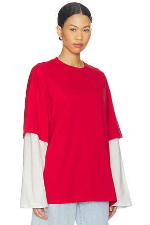 LIONESS Bottega Shirt in Red,White