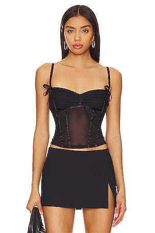 Lovers and Friends Turner Bodysuit in Black Lace