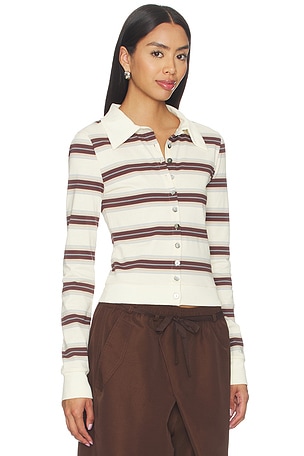 LIONESS Bada Bing Jersey in Cream,Brown