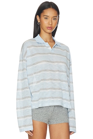 LIONESS Rebels Jersey Top in Baby Blue