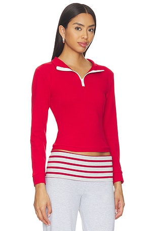 LIONESS Mile High Long Sleeve Top in Red