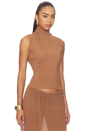 LIONESS Ford Top in Chocolate. Size XXS. Also