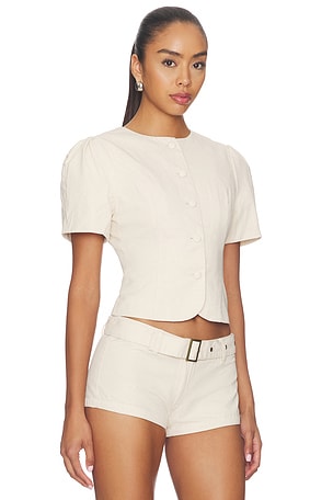 LIONESS Femme Blouse en Beige