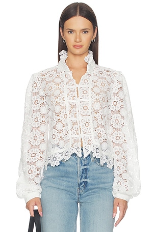 LIONESS Overtime Blouse in White