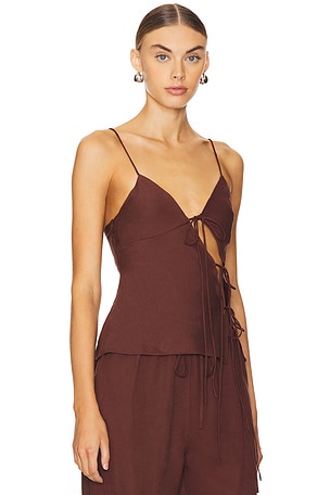 LIONESS Mariah Cami in Chocolate