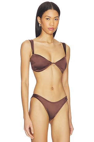 LIONESS Lila Top in Chocolate