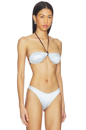 LIONESS Bloom Bikini Top in Baby Blue