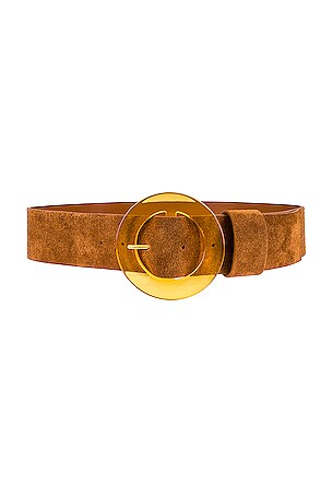 Lizzy Fortunato Louise Belt Brown Textured Leather with Clear Resin Buckle M/L Lizzy Fortunato Louise Belt Brown Textured Leather with  main image 3
