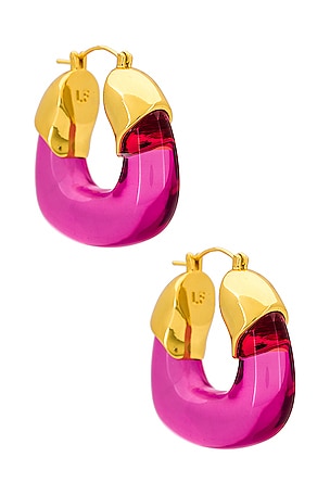 Lizzie Fortunato Organic Hoops in Flamingo | REVOLVE