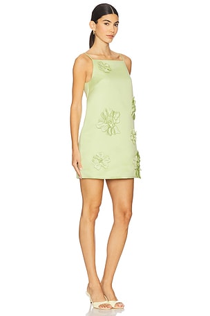 LEO LIN Leia Petal Mini Dress in Green