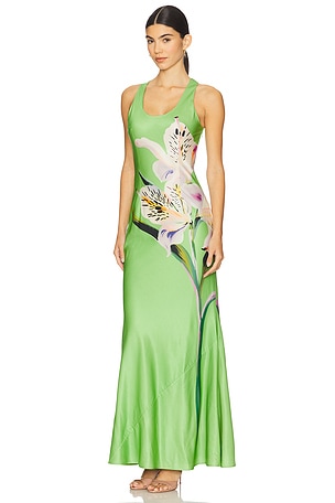 LEO LIN Helena Maxi Dress in Green