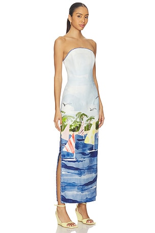 LEO LIN Ava Maxi Dress in Blue