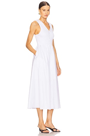 La Ligne Poplin Dress in White