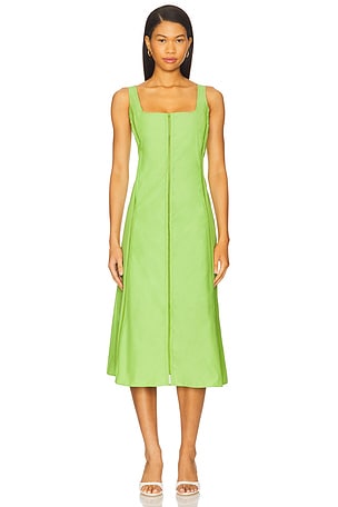 Tealength Dress With Trim Detailing La Ligne