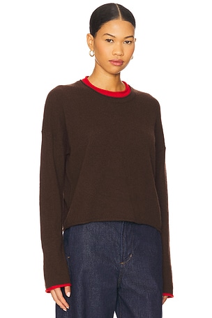 La Ligne Light Weight Roll Neck in Chocolate
