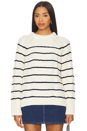 Striped Cable Sweater La Ligne