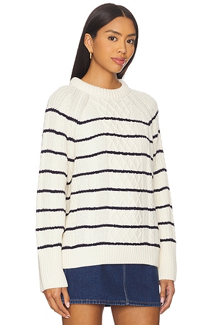 La Ligne Striped Cable Sweater in Multi