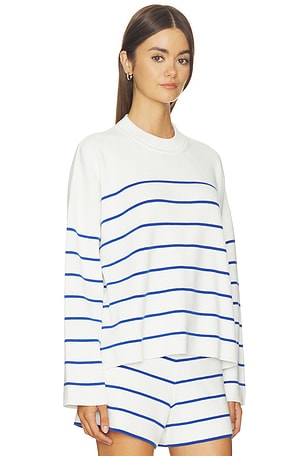 La Ligne Leo Sweater in Cream,Blue
