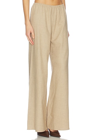 La Ligne Flannel Colby Pant in Tan